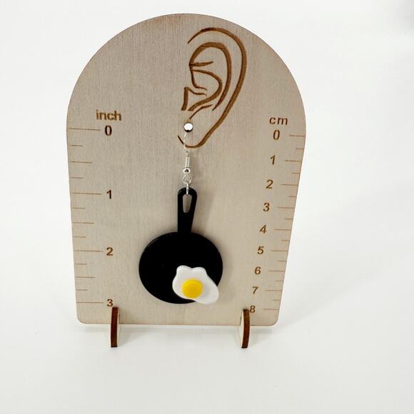 Fried Egg Earrings, Egg Earrings, Food Earrings, Fun Earrings, Funny Earrings - Picture 4 of 4